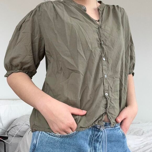 XiRENA Tops - Xirena Women's Green and Khaki Blouse